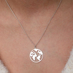 Silver Earth Women's Necklace