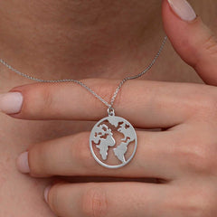 Silver Earth Women's Necklace