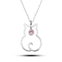 Silver October Birthstone Catwoman Necklace