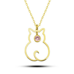 Silver October Birthstone Catwoman Necklace
