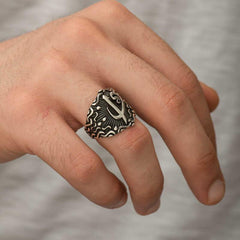 Silver Elif Vav Men's Ring