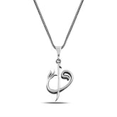 Silver Elif Vav Written Necklace