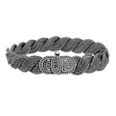 Silver Handmade Knit Bracelet