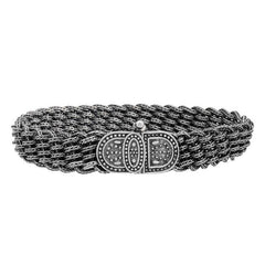 Silver Handmade Knit Bracelet