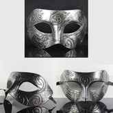 Masque facial antique en argent Nessiworld - Masque de bal de style antique