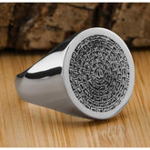 Silver Esma-ul Husna Men's Ring