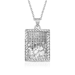 Silver Necklace with Esma'ul Husna Written