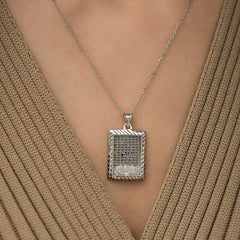 Silver Necklace with Esma'ul Husna Written