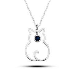 Silver September Birthstone Catwoman Necklace