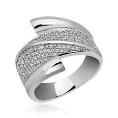 Silver Zircon Stone Women's Ring