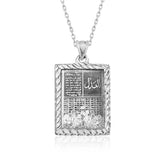 Silver Necklace with Fatiha and Esma'ul Husna Written