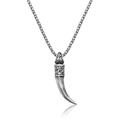 Collier homme en argent et ivoire