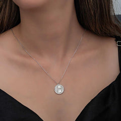 Silver Elephant Motif Lucky Women's Necklace