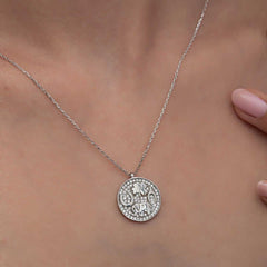 Silver Elephant Motif Lucky Women's Necklace