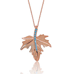 Silver Plane Leaf Women's Necklace