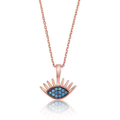 Silver Blue Eye Women's Necklace