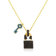 Silver Key to My Heart Women's Necklace