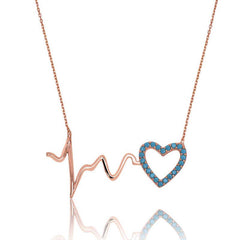 Silver Heart Rhythm Women's Necklace