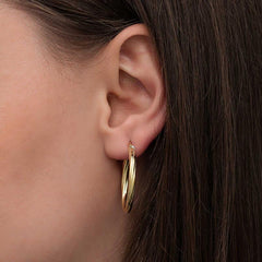 Silver Gold 3 mm Spiral Hollow Earring