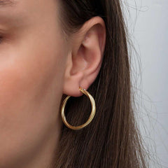 Silver Gold 3 mm Spiral Hollow Earring