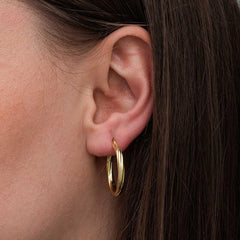 Silver Gold 3 mm Spiral Hollow Earring
