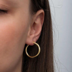 Silver Gold 3 mm Spiral Hollow Earring