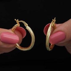 Silver Gold 3 mm Spiral Hollow Earring