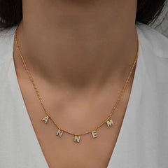 Silver Gold Mother Written Women's Necklace