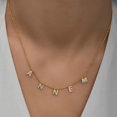 Silver Gold Mother Written Women's Necklace