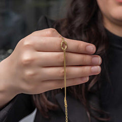 Bracelet femme nœud d'amour en argent et or