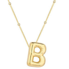 Collier pour femme avec lettre B en argent et or