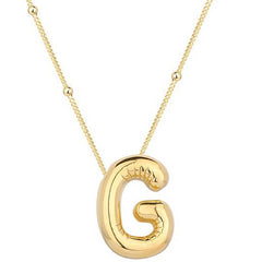Collier pour femme avec lettre G en argent et or