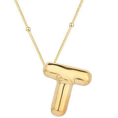 Silver Gold Balloon Letter T Women's Necklace