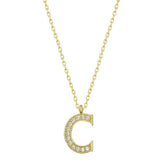 Silver Gold Letter C Women's Necklace