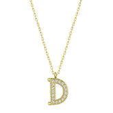 Silver Gold Letter D Women's Necklace