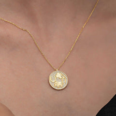 Silver Gold Elephant Motif Lucky Women's Necklace