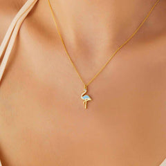 Silver Gold Flamingo Women's Necklace