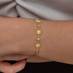 Silver Gold Sun Women's Bracelet