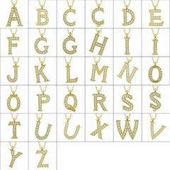 Collier pour femme avec lettre K en argent et or