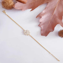 Bracelet femme trèfle cœur argent or