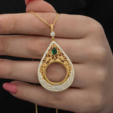 Collier en argent plaqué or pour femme