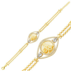 Silver Gold Plated Tughra Women's Bracelet