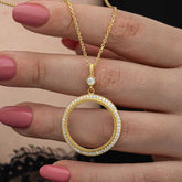 Collier pour femme rond en argent plaqué or et demi-or