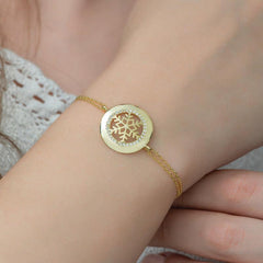 Bracelet femme flocon de neige argent or