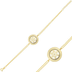 Bracelet femme flocon de neige argent or