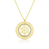 Silver Gold Snowflake Women's Necklace