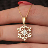 Silver Gold Snowflake Women's Necklace