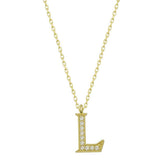 Silver Gold Letter L Women's Necklace