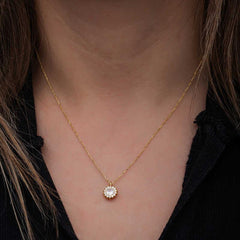 Collier Anturaj rond minimaliste en argent et or pour femme