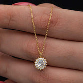 Collier Anturaj rond minimaliste en argent et or pour femme